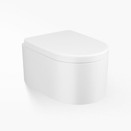 Italian Contemporary Wall-Hung Toilet Set, Armani Off-White