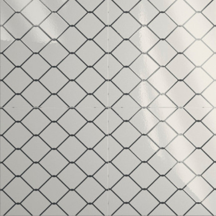 Fence Decoro 8" x 8" 5/16" Glossy Porcelain Tile