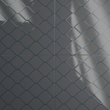 Fence Grey 8" x 8" 5/16" Glossy Porcelain Tile