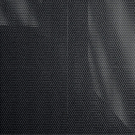 Fence Microblack 8" x 8" 5/16" Glossy Porcelain Tile
