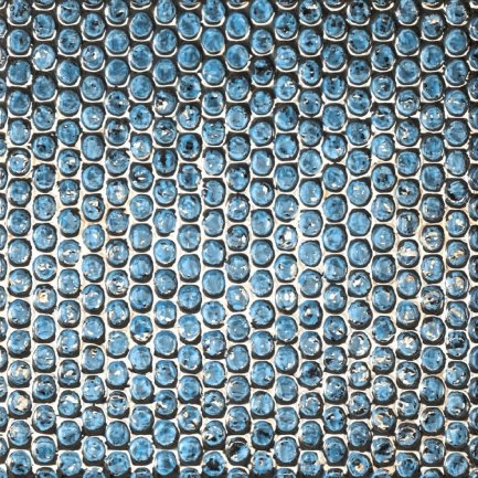 Pluriball Cobalt Décor Platino 8"x8" 5/16" Glossy Porcelain Tile