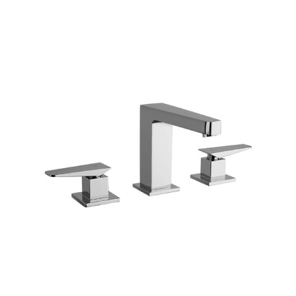 Montecarlo Chrome 3 Hole Basin Mixer with Waste