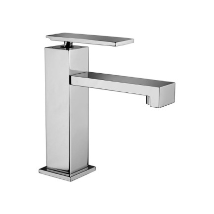 Suzuka Chrome Single Lever Basin Mixer with Automatic Waste, Flexible Hoses