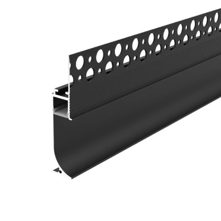 Lighted Shadow Drywall Mold, 16,4ft/pcs, Aluminum Black