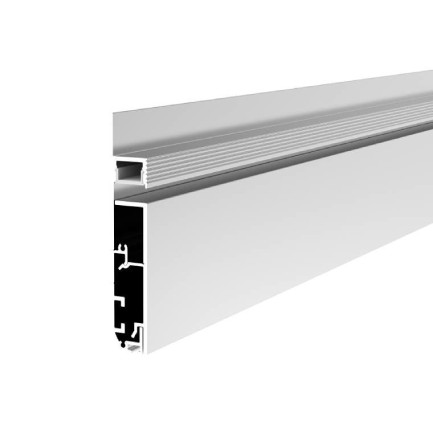 Recessed LED lighted shadow molding, 9,84ft/pcs, silver