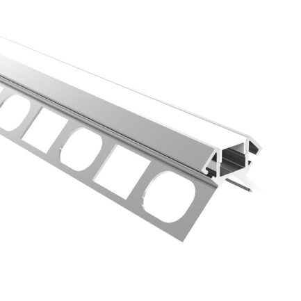 External Corner Recessed Tile Edge LED Profile for LED Strip, 6,56ft/pcs