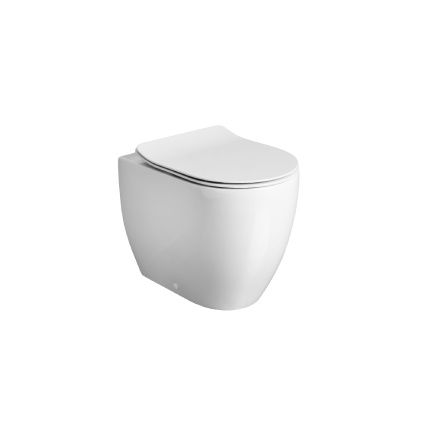 Freestanding Italian Toilet NoRim Float, Matt White