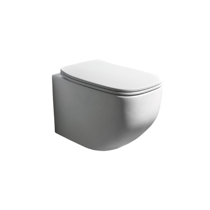 Wall-Hung Italian Toilet NoRim Fresco, Matt White