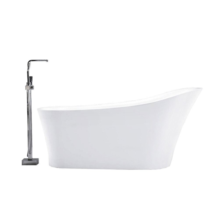 White 67" Freestanding  Soaking Bathtub