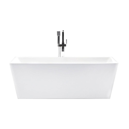 67" White Freestanding Soaking Bathtub