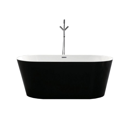 68" Black Contemporary Freestanding Bathtub