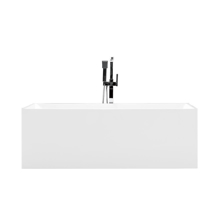 67" Contemporary White Acrylic Freestanding Soaking Bathtub