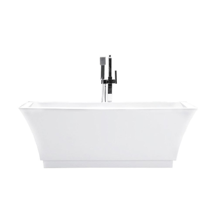 67" White Acrylic Contemporary Freestanding Bathtub