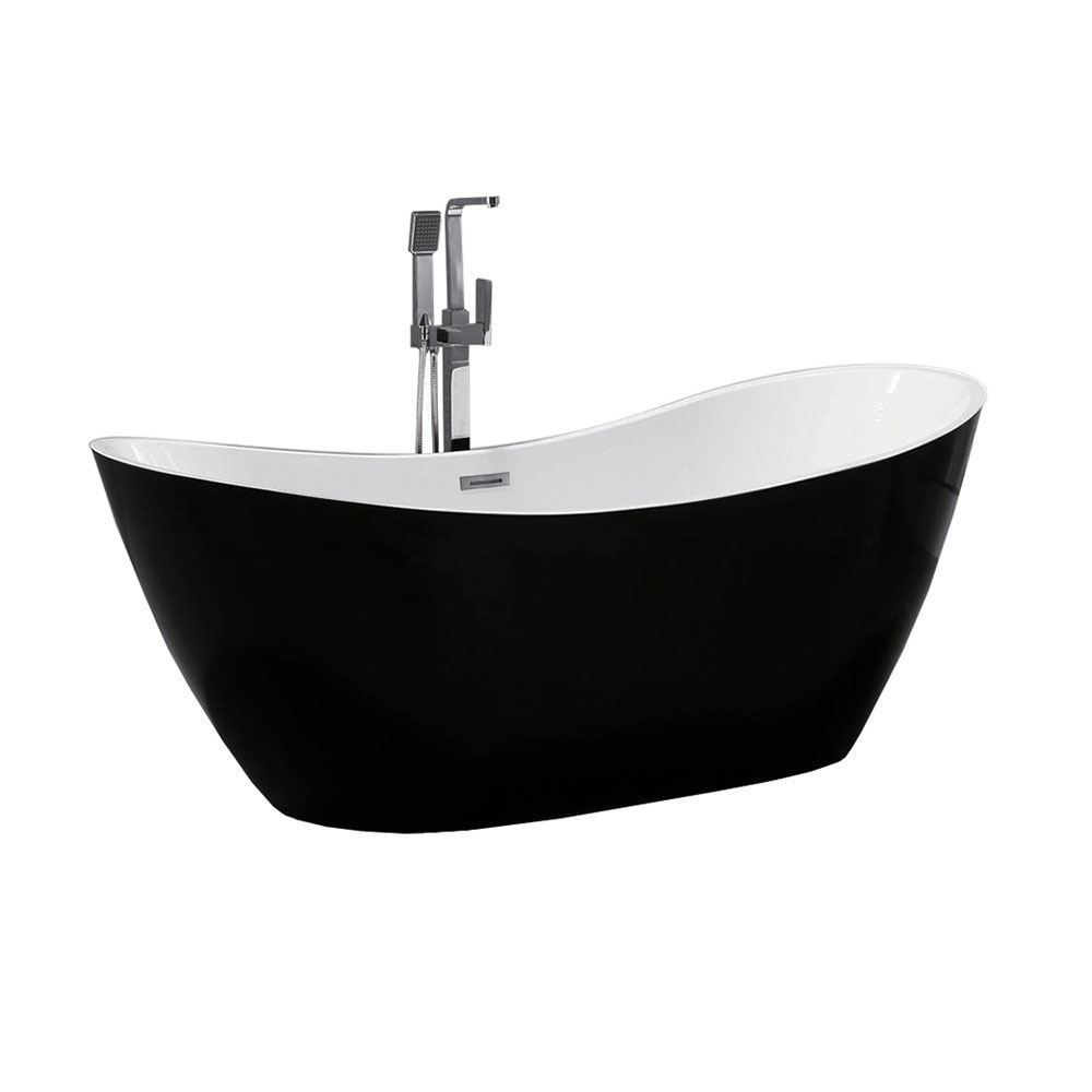 71" Black Freestanding Bathtub HINTEX Home Interior & Exterior Building Materials