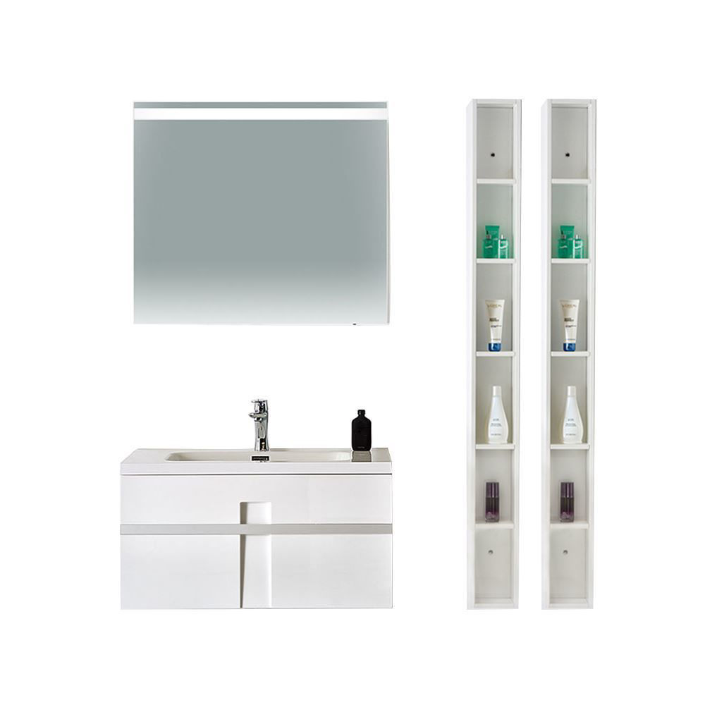 24 Modern Single Bathroom Vanity, Janice 24 5 Wall Mounted Single Bathroom Vanity Set