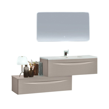 48" Modern Bathroom Vanity Solid Plywood Wall Mounted Vanity Set Vera Beige