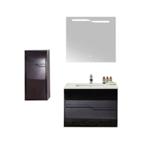 Glossy Black 32" Modern Bathroom Vanity Set, Leisure