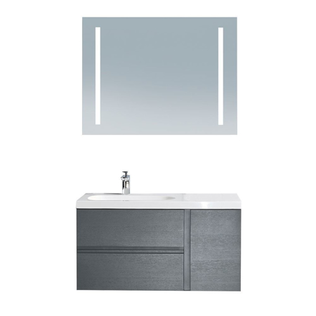 Mistra 60" Wall-Mounted Single Bathroom Vanity Set, Matt Gray