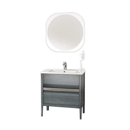 Amadeus Modern 30" Single Bathroom Vanity Set with Mirror, Gray