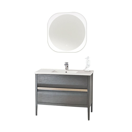 Amadeus Modern 40" Single Bathroom Vanity Set with Mirror, Gray