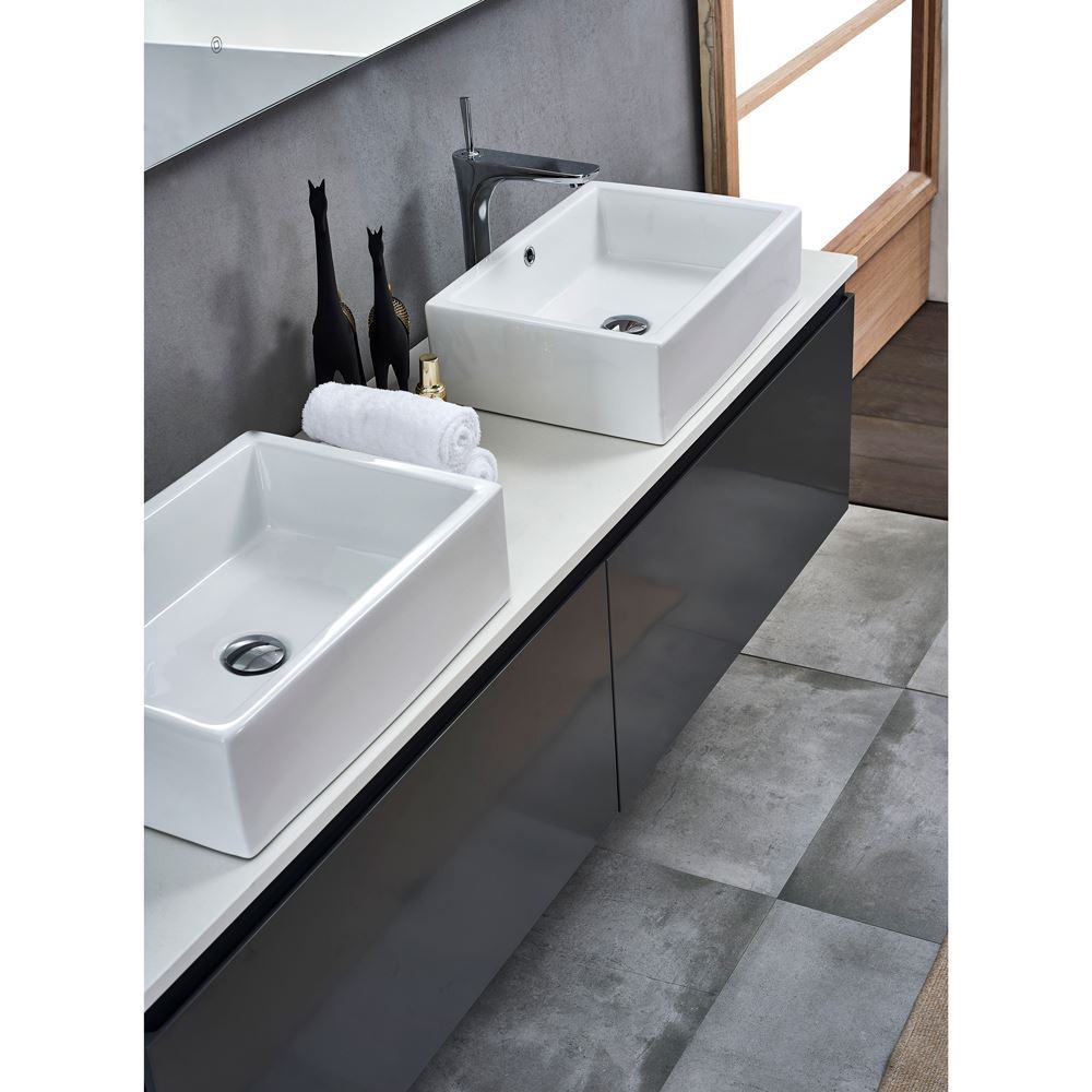 Contemporary Double Wall Mounted Bathroom Vanity Set -, HINTEX