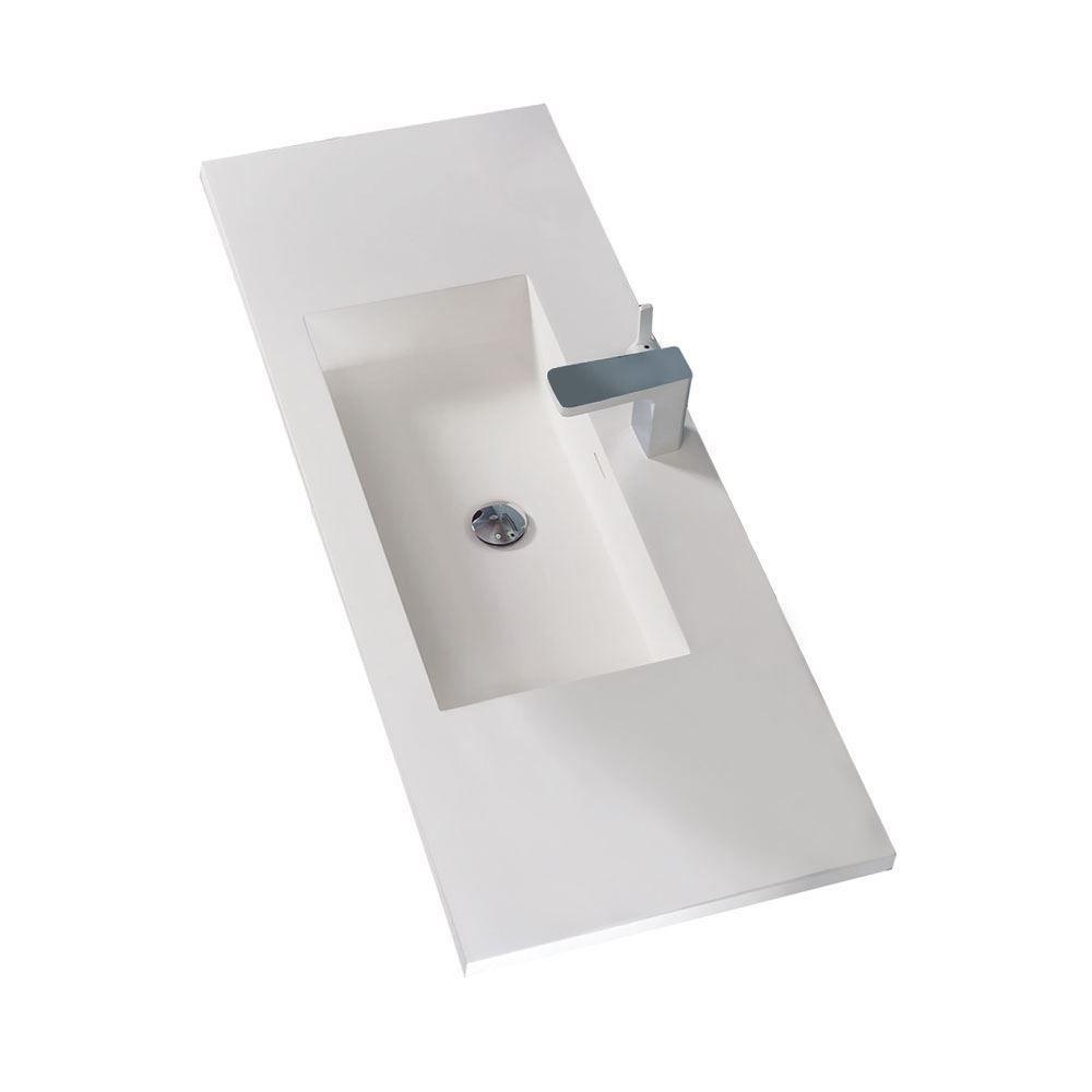 40 Glossy White Wall Mounted Bathroom Vanity Sink Natt