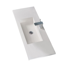 40" Glossy White Wall Mounted Bathroom Vanity Sink, Natt	