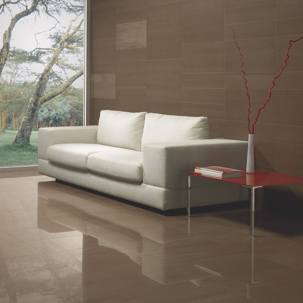 Granity Air, 6 x 24 Polished Sepia Porcelain Tile -, HINTEX