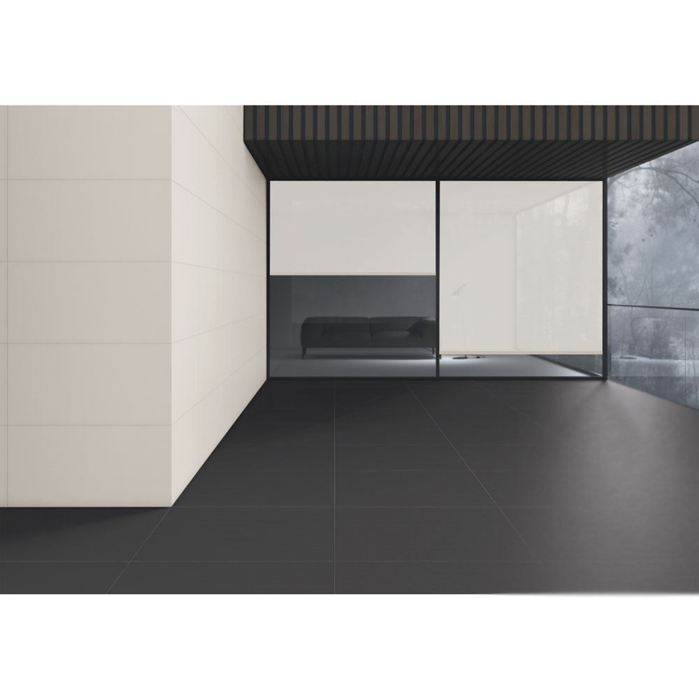 Premium Porcelain Tile, 4 x 4 Solid Matt Black -, HINTEX