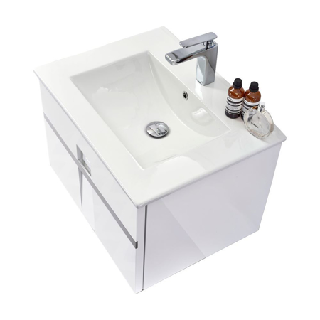24" Modern Single Bathroom Vanity Sink Mino Glossy White