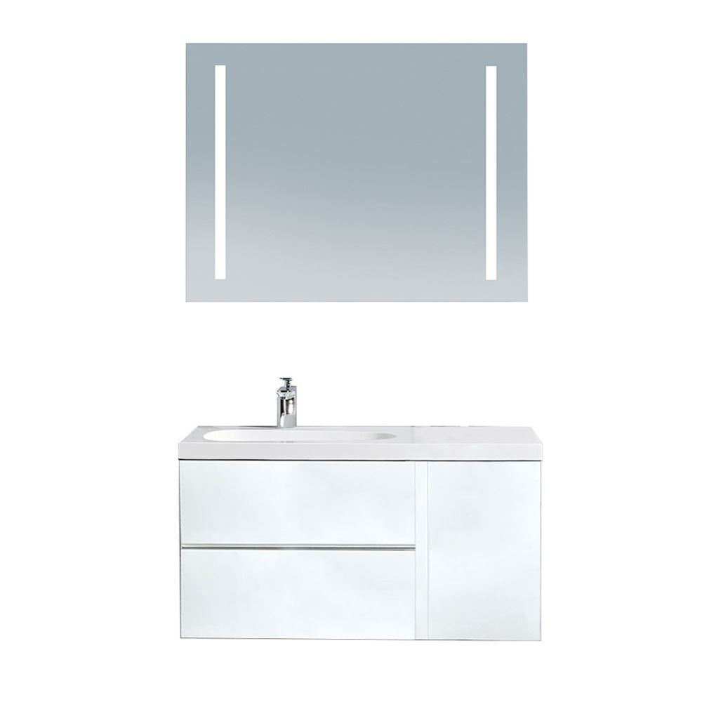 Contemporary Double Wall Mounted Bathroom Vanity Set -, HINTEX