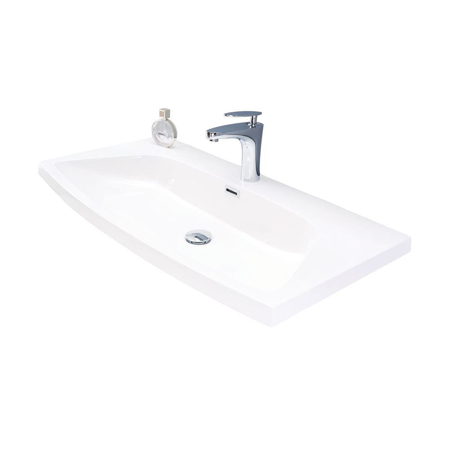 40" Modern Bathroom Vanity Sink Brera Glossy Gray