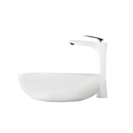 Matt White 59" Modern Bathroom Vanity Sink, Bianca
