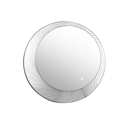 Modern 28" Bathroom Frameless LED Lighted Mirror, Conch