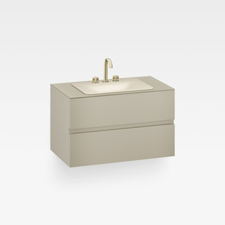 Italian Modern Bathroom Vanity Cabinet, Armani 40" Greige