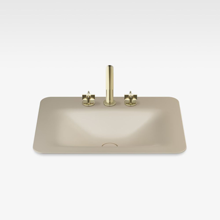 Italian Modern Bathroom Vanity Sink And Faucet, Armani 26" Greige