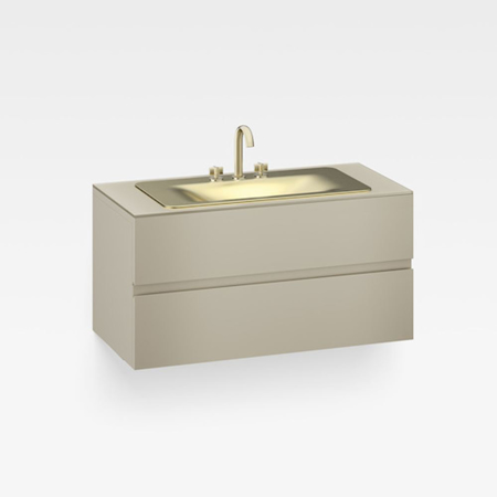 Italian Modern Bathroom Vanity Set, Armani 48" Greige, SMG