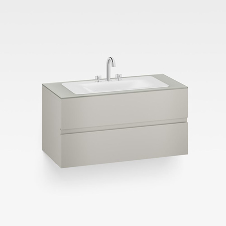 Italian Modern Bathroom Vanity Set, Armani 48" Silver, GW