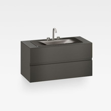 Italian Modern Bathroom Vanity Cabinet, Armani 48" Nero