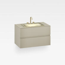 Italian Modern Bathroom Vanity Set, Armani 40" Greige, SMG