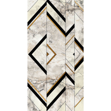 Picture of Estoril Ivory Natural White 24" x 48" Decoro Goldstripe Porcelain Tile