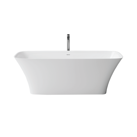 Gia 69" White Modern Freestanding Bathtub