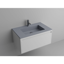 Picture of Lugano 32" Matt Gray Solid Surface Single Vanity Sink