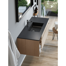 Picture of Lugano 48" Matt Black Solid Surface Single Vanity Sink