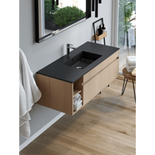Picture of Lugano 48" Matt Black Solid Surface Single Vanity Sink