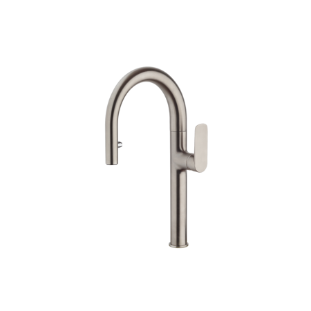 Single Handle Pull-down Spray kitchen Faucet Spout Rotates Brushed Nickel