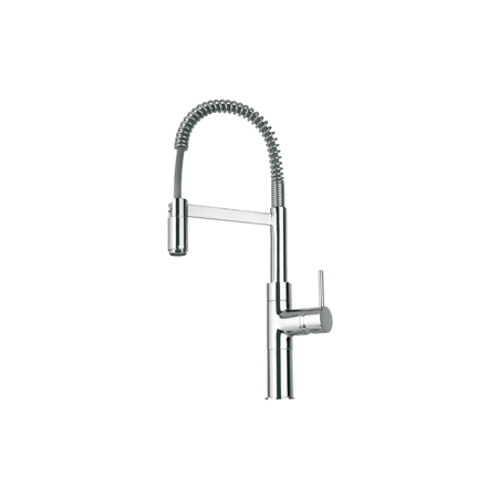 Single Handle Pull-down kitchen Faucet Spout Rotates Chrome