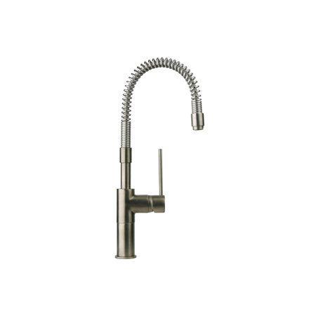 Single Handle Pull-down kitchen Faucet Spout Rotates Brushed Nickel