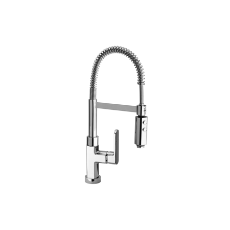 Single Handle Pull-out With spring Spout And A Sprayer spout Rotates Chrome