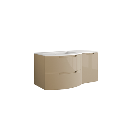 Bruna 43" vanity with right side cabinet in Sand